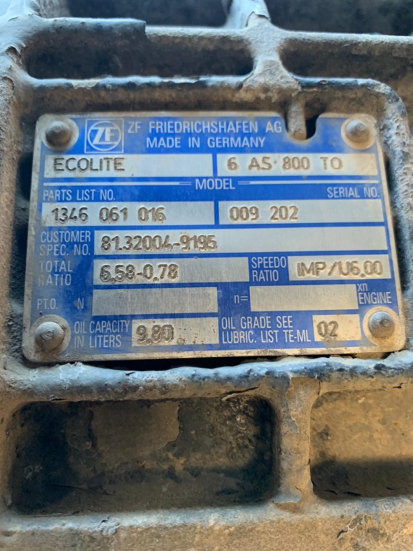 Getriebe 6 AS 800 TO, BJ 2009