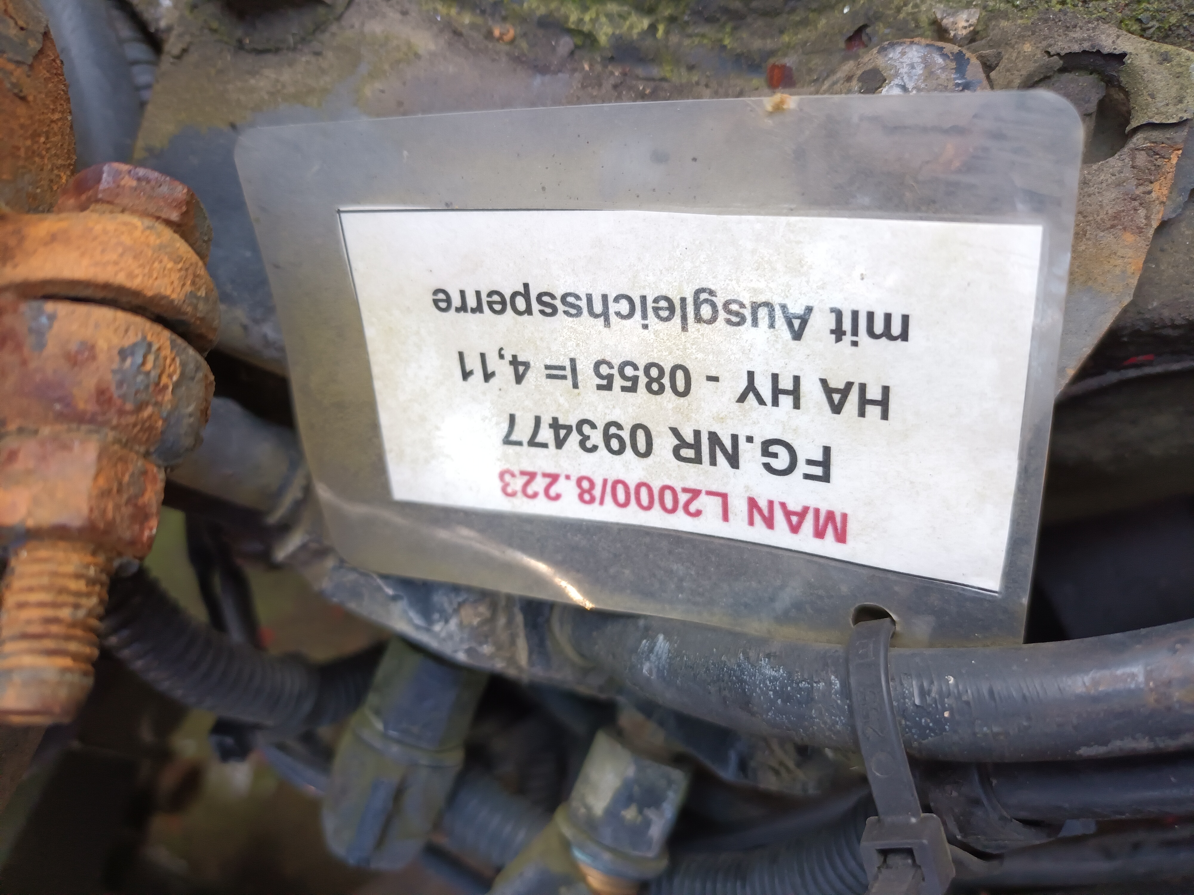 Hinterachse HY 0855, i=4,11 mit Diff.-Sperre